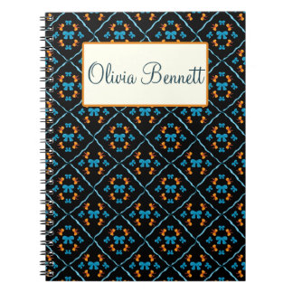 Carnet Charmant nœud papillon géométrique carreau accent