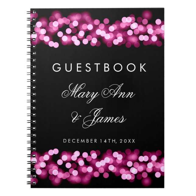 Carnet Charme de Hollywood de rose de Guestbook de (Devant)