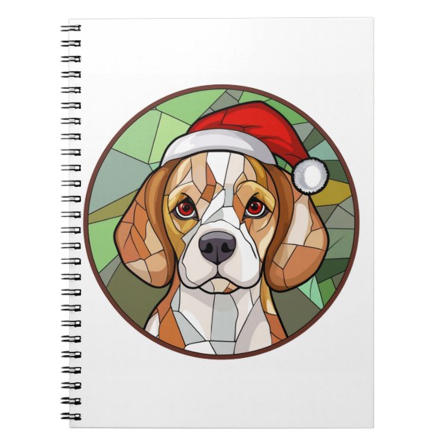 Carnet Charming Canine Cheer : Noël à thème Beagle (Devant)
