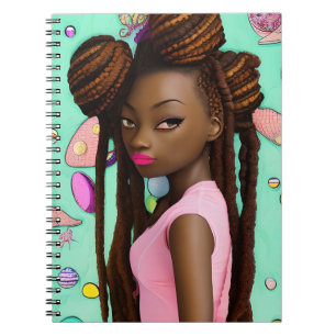 Carnet Chasse aux oeufs de Pâques Fille noire Magie Melan
