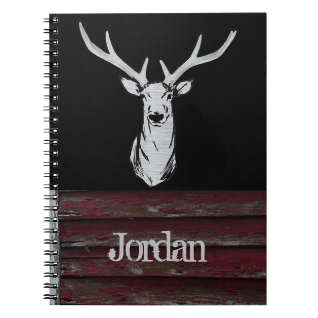 Carnet Chasse de cerfs rustiques Nom de canard Antlers (Devant)