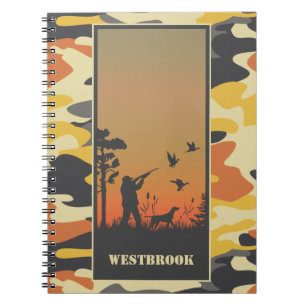 Carnet Chasseur de canard et spirale Camo