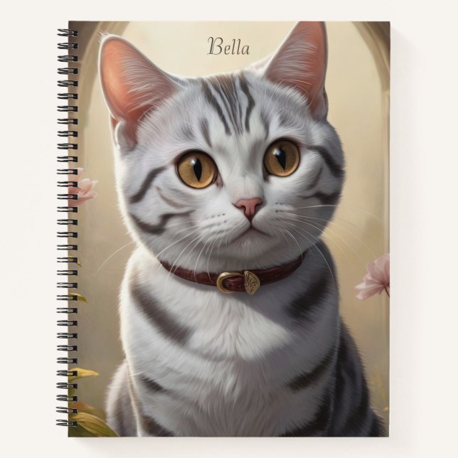 Carnet Chat Américain à courte portée mignon avec grands  (Devant)