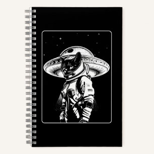 Carnet Chat Astronaute Alien UFO Science-fiction