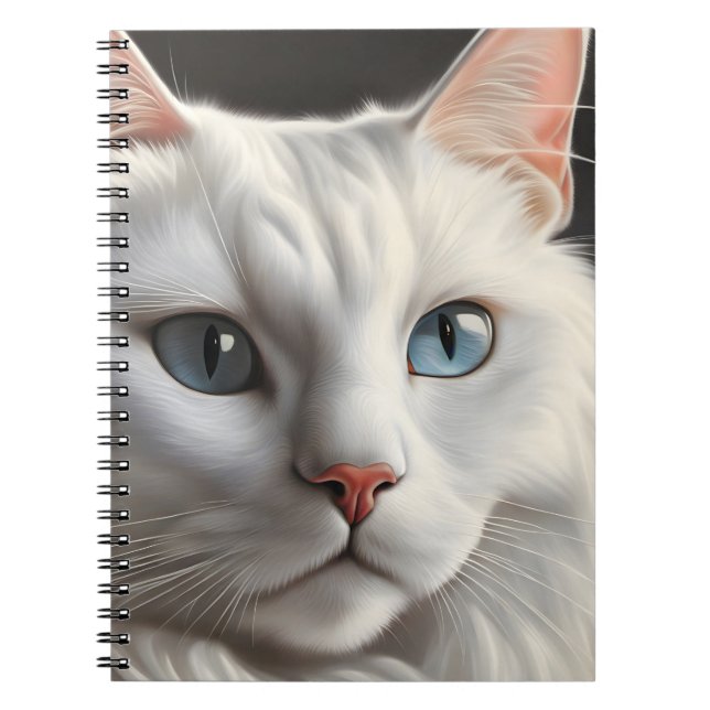 Carnet Chat blanc (Devant)