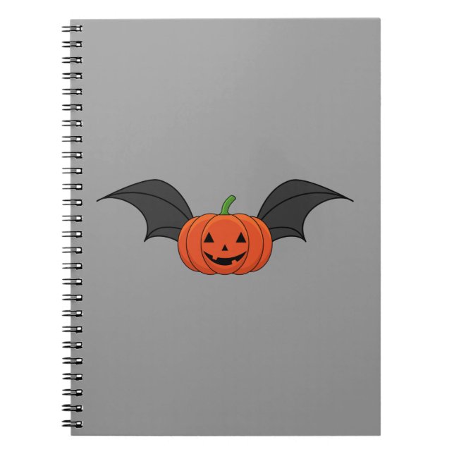 Carnet Chat Citrouille d'Halloween (Devant)