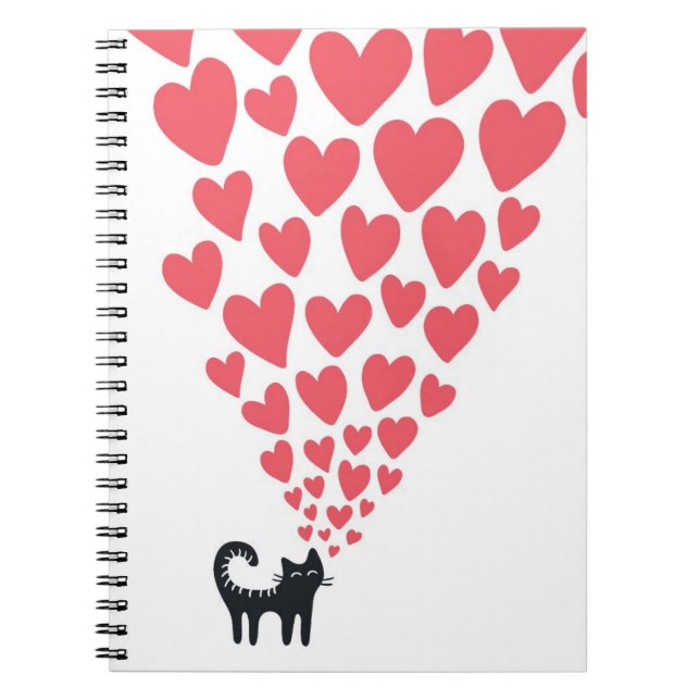 Carnet Chat dans l'amour (Devant)