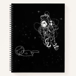 Carnet Chat dans l'espace