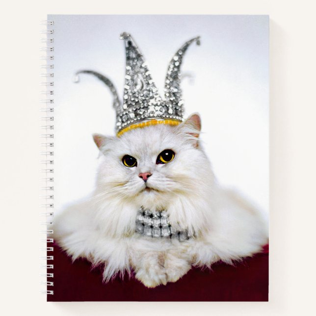Carnet Chat dans une couronne (Devant)