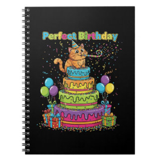 Carnet Chat de dessin animé mignon pour un anniversaire p