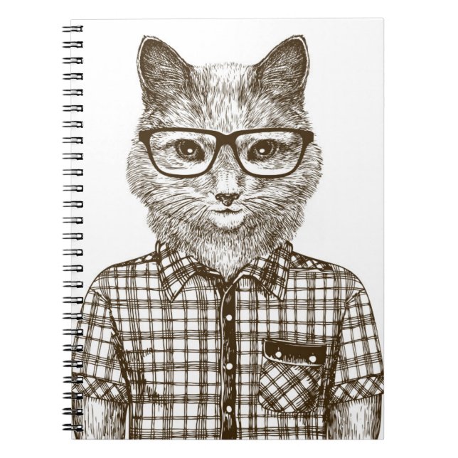 Carnet Chat de hippie (Devant)