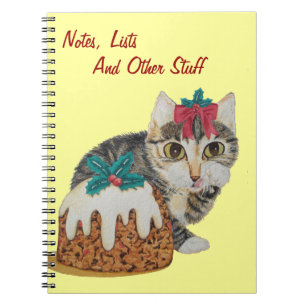 Carnet chat de lèchement tigré gris de patte de chaton