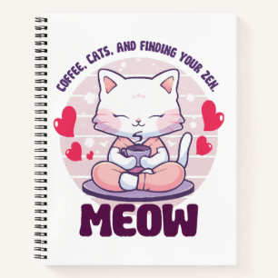 Carnet Chat de méditation - Chat kawaii
