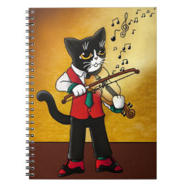 Carnet Chat de musique violon