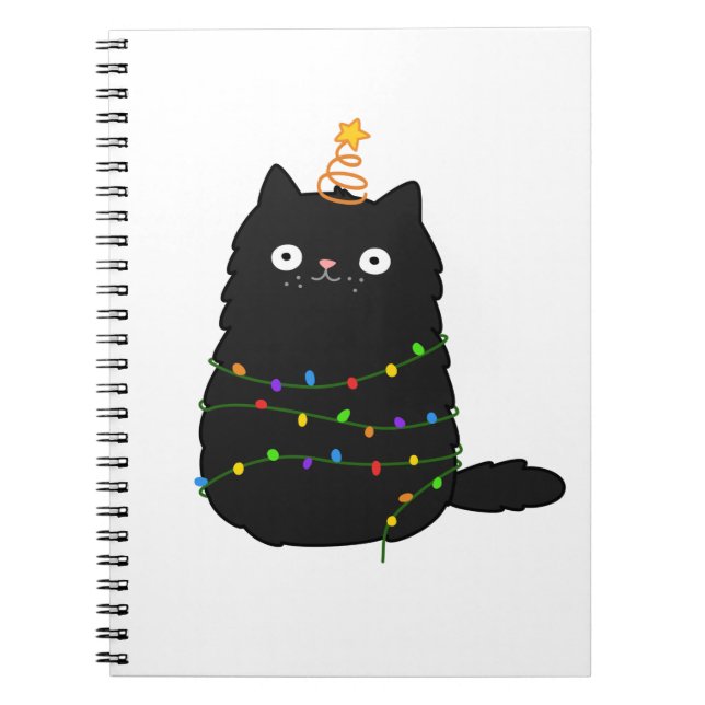 Carnet Chat de Noël Cute Kawaii (Devant)