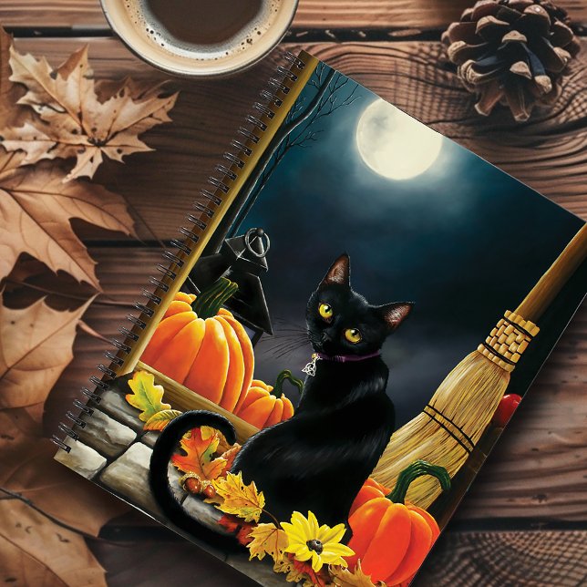 Carnet Chat d'Halloween noir (Créateur téléchargé)