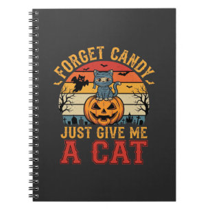 Carnet Chat d'Halloween Oublie des Bonbons Donnez-moi un