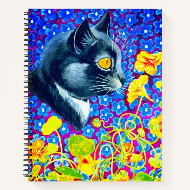 Carnet Chat en fleurs (Devant)