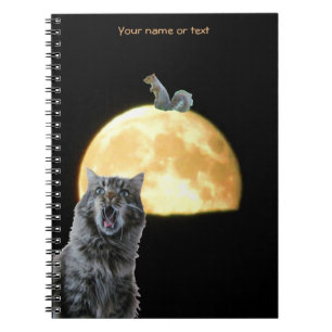 Carnet Chat et écureuil ridicules sur la Lune
