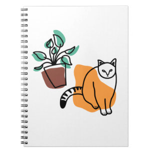 Carnet Chat et le plante