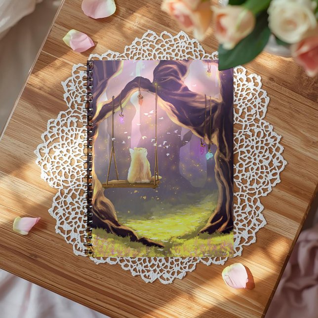 Carnet Chat Fantaisiste sur une Balançoire (Créateur téléchargé)