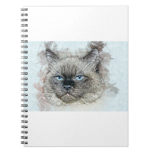 Carnet Chat Feline Kitten Tête d'animal de compagnie Sag 