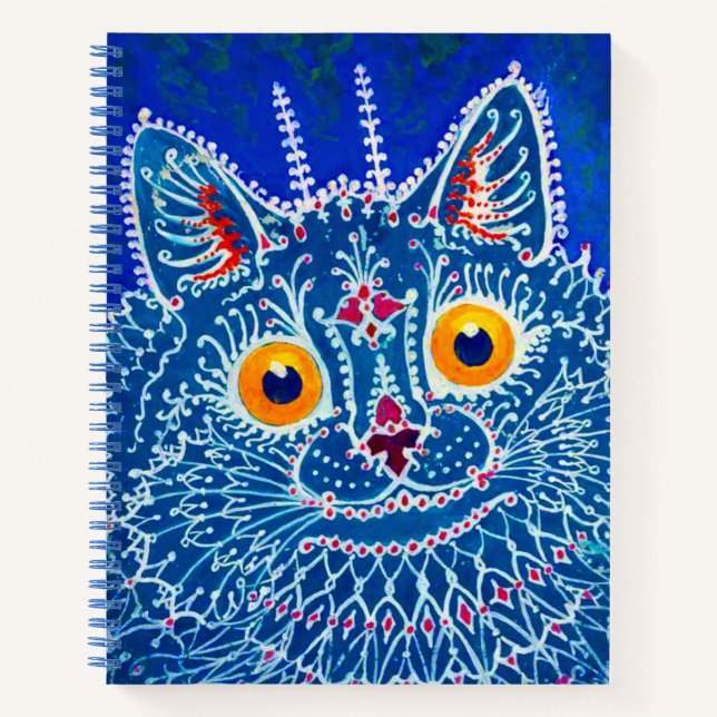 Carnet Chat gothique bleu (Devant)