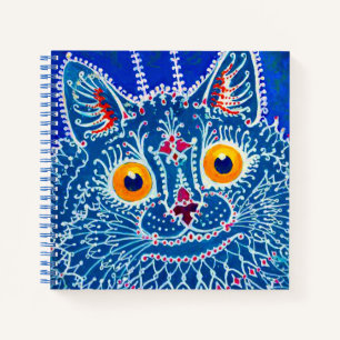 Carnet Chat gothique bleu