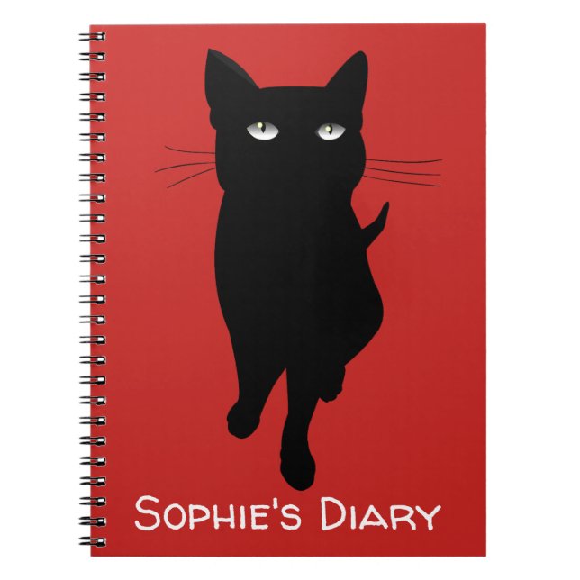 Carnet Chat gothique noir (Devant)