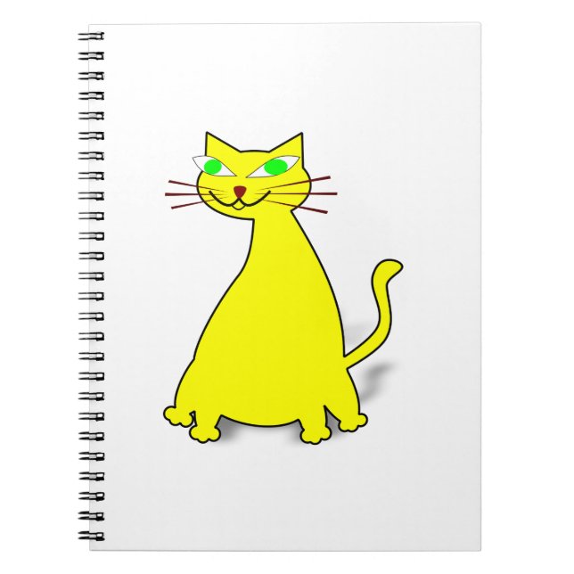 Carnet Chat gras jaune (Devant)