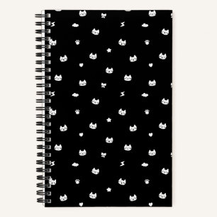 Carnet Chat Gribouillé Noir