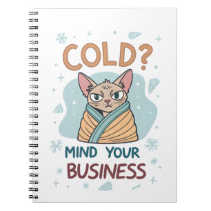 Carnet Chat Grincheux Froid M'indiffère Art