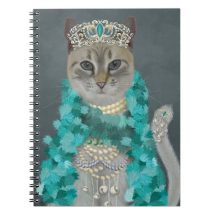 Carnet Chat gris   Orné De Portrait De Cloches