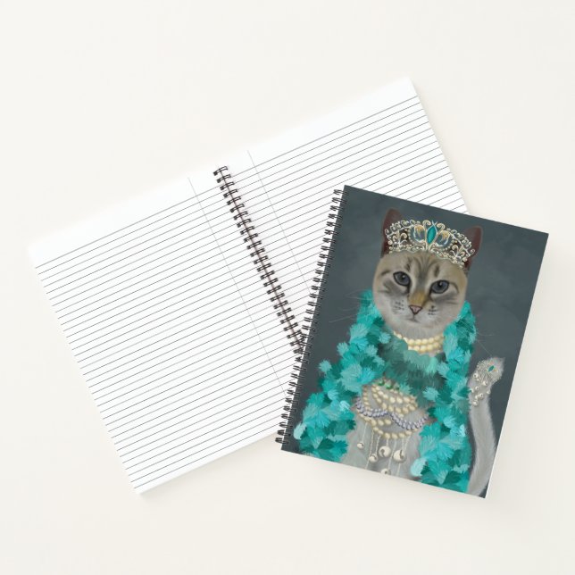 Carnet Chat gris | Orné De Portrait De Cloches (Intérieur)