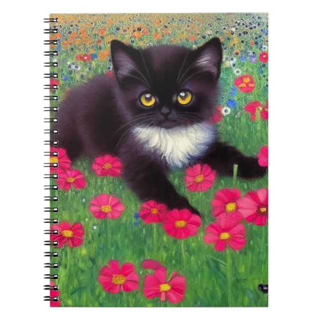 Carnet Chat Gustav Klimt Tuxedo (Devant)