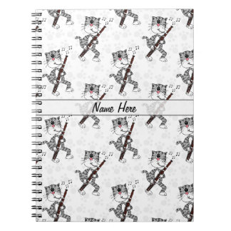 Carnet Chat Joueur de Basson Musicien Bassoniste Personna