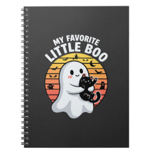 Carnet Chat Little Boo fantôme d'Halloween