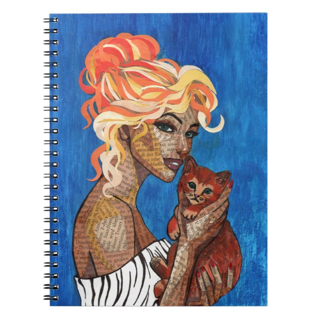 Carnet Chat Maman Collage Multimédia - Journal A (Devant)