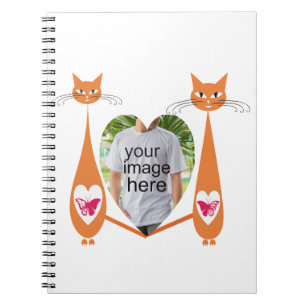 Carnet Chat modifiable Love Coeur Conception personnalisé