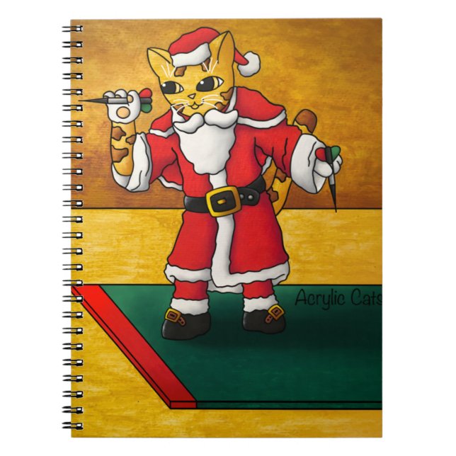 Carnet Chat Noël Père Noël Darts (Devant)