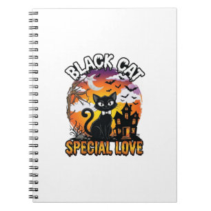 Carnet Chat Noir Amour Spécial Halloween Maison Hantée Ch