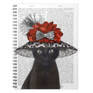 Carnet Chat noir avec Casquette fabuleux