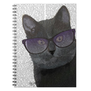 Carnet Chat noir avec les lunettes de soleil 2