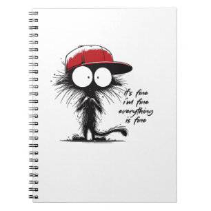 Carnet Chat noir C'est bon Je vais bien Tout va bien Fu