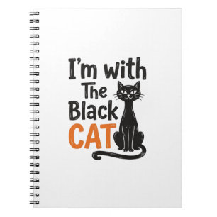 Carnet Chat noir drôle gravure vintage Halloween Design