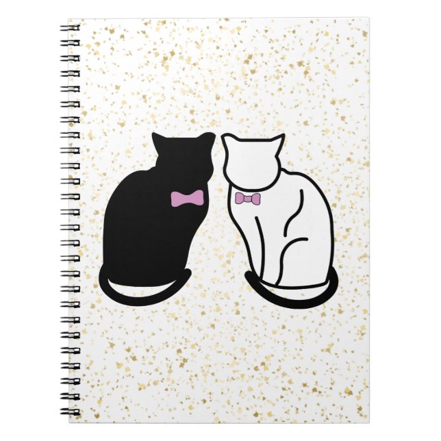 Carnet Chat noir et blanc (Devant)