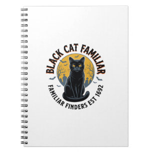 Carnet Chat Noir Familier Vintage Halloween Sauvetage Des
