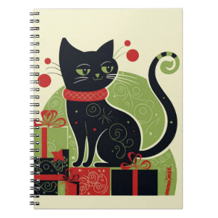 Carnet Chat noir festif