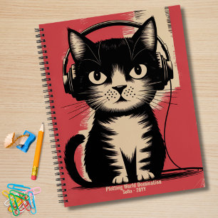 Carnet Chat Noir Rétro, Domination Mondiale De Pillage, D