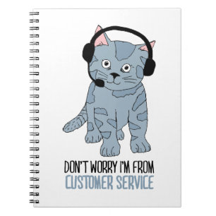 Carnet Chat souriant amusant Soutien à la clientèle Epic